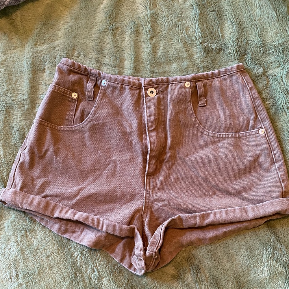Vintage EXP brown high waist jean shorts